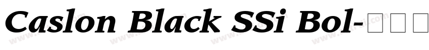 Caslon Black SSi Bol字体转换